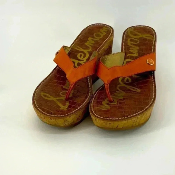 SAM EDELMAN WEDGE  THON SANDALS - Picture 1 of 6